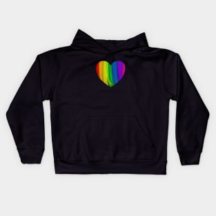 rainbow heart gay pride equal rights love freedom peace colourful Kids Hoodie